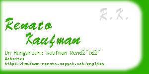 renato kaufman business card